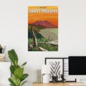Mont Saint Helens - Spirit Lake - affiche de voyag (Bureau à domicile)
