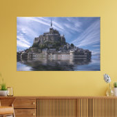 Mont Saint Michel France Canvas Afdruk (Insitu (Woonkamer))