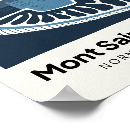 Mont Saint Michel Frankrijk abstracte reizen bloem Poster (Hoek)