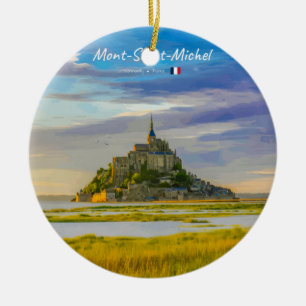 Mont-Saint-Michel, Frankrijk - Middeleeuwse Abdij Keramisch Ornament
