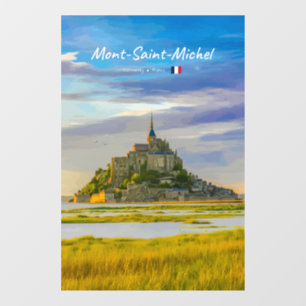 Mont-Saint-Michel, Frankrijk - Middeleeuwse Abdij Raamsticker