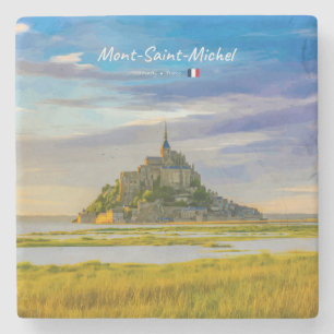 Mont-Saint-Michel, Frankrijk - Middeleeuwse Abdij Stenen Onderzetter