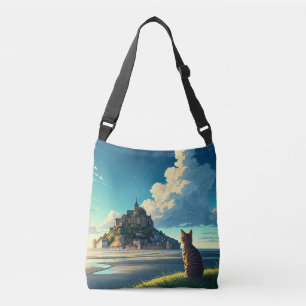 Mont Saint-Michel Frankrijk Reizen Kat Crossbody Tas