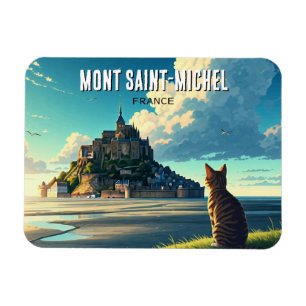 Mont Saint-Michel Frankrijk Reizen Kat Magneet