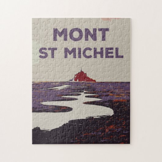 Mont Saint Michel illustration France Legpuzzel (Verticaal)