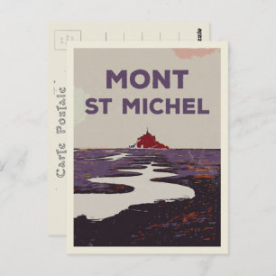 Mont Saint Michel illustreert France Briefkaart