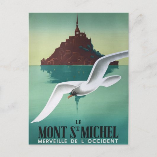 Mont-Saint-Michel mouette Briefkaart (Voorkant)