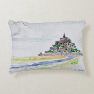 Mont Saint-Michel, Normandië, Frankrijk Accent Kussen