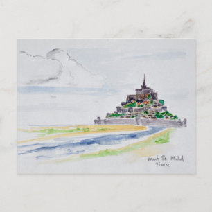 Mont Saint-Michel, Normandië, Frankrijk Briefkaart