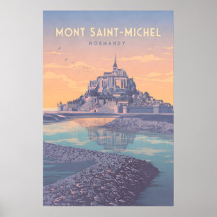 Mont Saint Michel Normandië Reisposter Poster