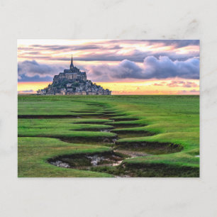 Mont-Saint-Michel, Normandy, Frankrijk Briefkaart
