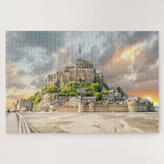 Mont-Saint-Michel, Normandy, Frankrijk Legpuzzel (Horizontaal)