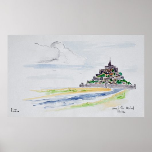 Mont Saint-Michel, Normandy, Frankrijk Poster (Voorkant)