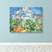 Mont Sainte Victoire Above Tholonet, Paul Cezanne Canvas Afdruk (Insitu (Houten vloer))
