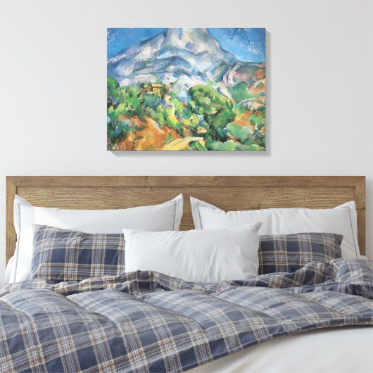 Mont Sainte Victoire Above Tholonet, Paul Cezanne Canvas Afdruk (Insitu (Slaapkamer))