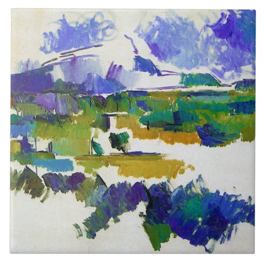 Mont Sainte-Victoire, Paul Cezanne Tegeltje (Voorkant)