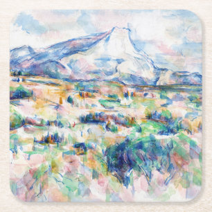 Mont Sainte-Victoire, Paul Cezanne Vierkante Kartonnen Onderzetter