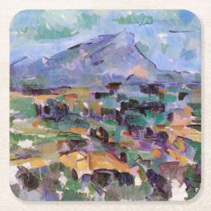 Mont Sainte-Victoire, Paul Cezanne Vierkante Kartonnen Onderzetter
