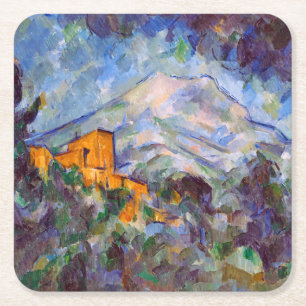 Mont Sainte-Victoire, Paul Cezanne Vierkante Kartonnen Onderzetter