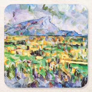 Mont Sainte-Victoire, Paul Cezanne Vierkante Kartonnen Onderzetter
