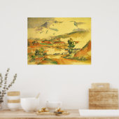 Mont Sainte Victoire van Paul Cezanne,  kunst Poster (Keuken)