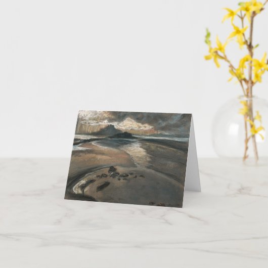 Mont St Michael, Cornouailles, carte pour notes (Fleur jaune)