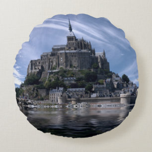 Mont St Michel Church Normandy Rond Kussen