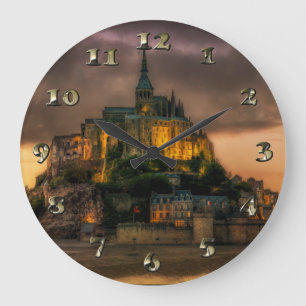 Mont St Michel Island Church Normandy Grote Klok