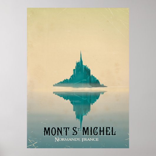 mont st michel vintage poster de voyage (Devant)