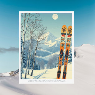 Mont Sutton Quebec Canada skigebied Ansichtkaart Briefkaart