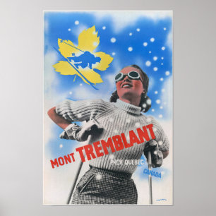 Mont Tremblant Canada Poster vintage 1939