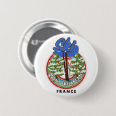 Mont Tremblant France skiposter Ronde Button 5,7 Cm (Voorkant /achterkant)