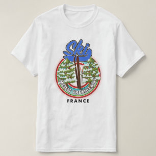 Mont Tremblant France skiposter T-shirt
