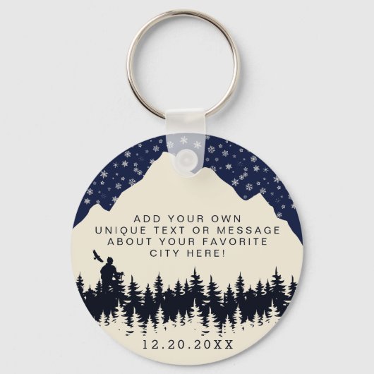 Mont-Tremblant Quebec Laurentian Mountains, Canada Sleutelhanger (Achterkant)