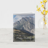 Mont Velan, van Buthier, Italië Verjaardag Kaart (Gele Bloem)