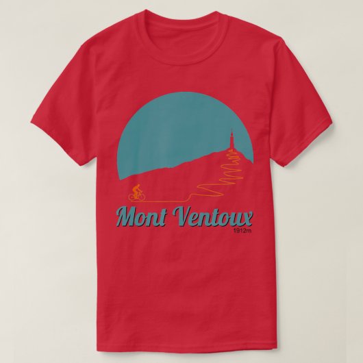Mont Ventoux-fietsberg T-shirt (Design voorkant)