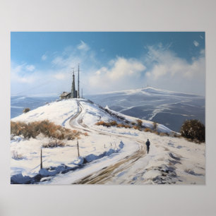 Mont Ventoux Frans land art print Poster