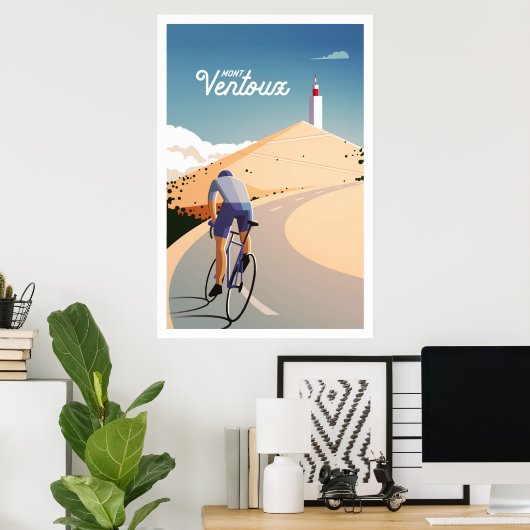 Mont Ventoux - Poster cycliste (Bureau à domicile)