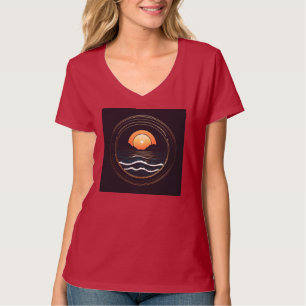 Montabeach Minimalistische Logo – Ocean Wave Desig T-shirt
