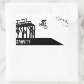 Montafiets-silhouet Rechthoekige Sticker (Tas)