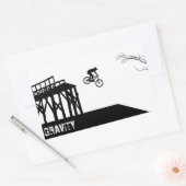 Montafiets-silhouet Rechthoekige Sticker (Envelop)
