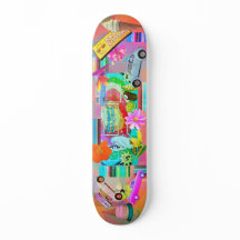 Montage de skateboard nostalgique pour l'été à jam