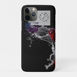 montage-inkttekening - sportwagen het middelpunt. iPhone 11 pro hoesje