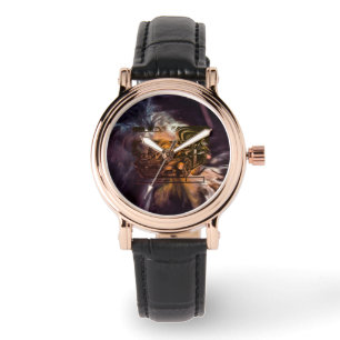 montage-inkttekening - sportwagen het middelpunt. horloge