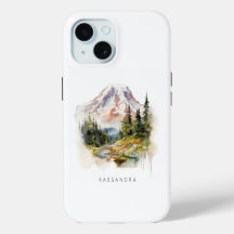 Montage Rainier PNW Watercolor Scenery Personnalis