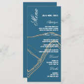 Montagne Abstraite sombre | Menu Mariage (Devant / Derrière)