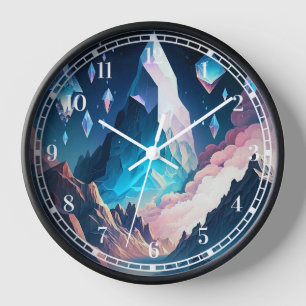 Montagne De Cristal Imaginaire Horloge Paysage