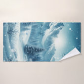 Montagne d'hiver de neige (Serviette de bain)
