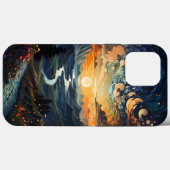montagne en Pointillism iPhone / coque ipad (Verso (horizontal))