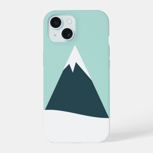 Montagne enneigée Hiver scandinave Minimaliste Ble (Verso)